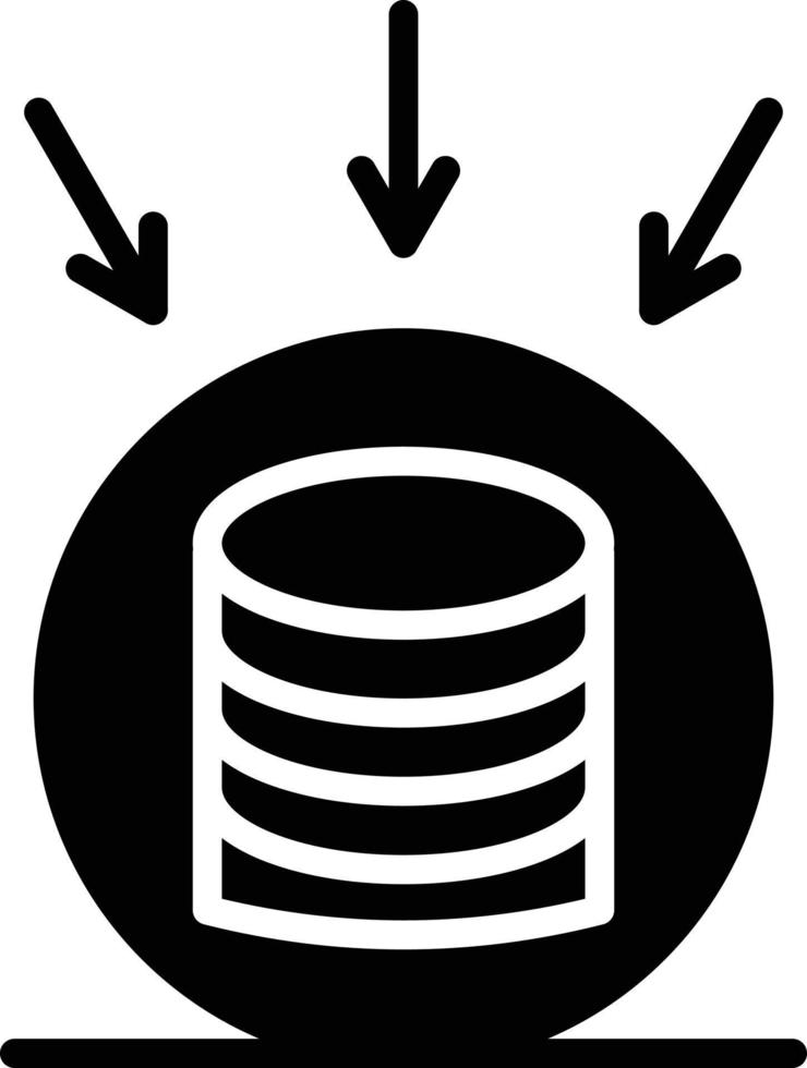 Data Collection  Glyph Icon vector