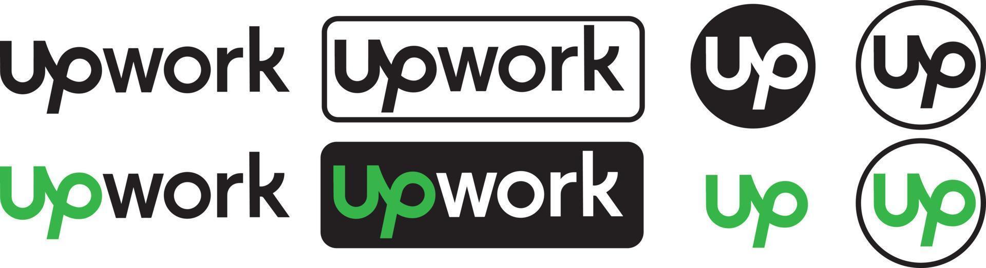 icon upwork, plataforma para autónomos vector