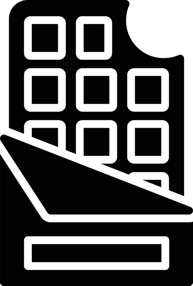 Chocolate Bar Glyph Icon vector