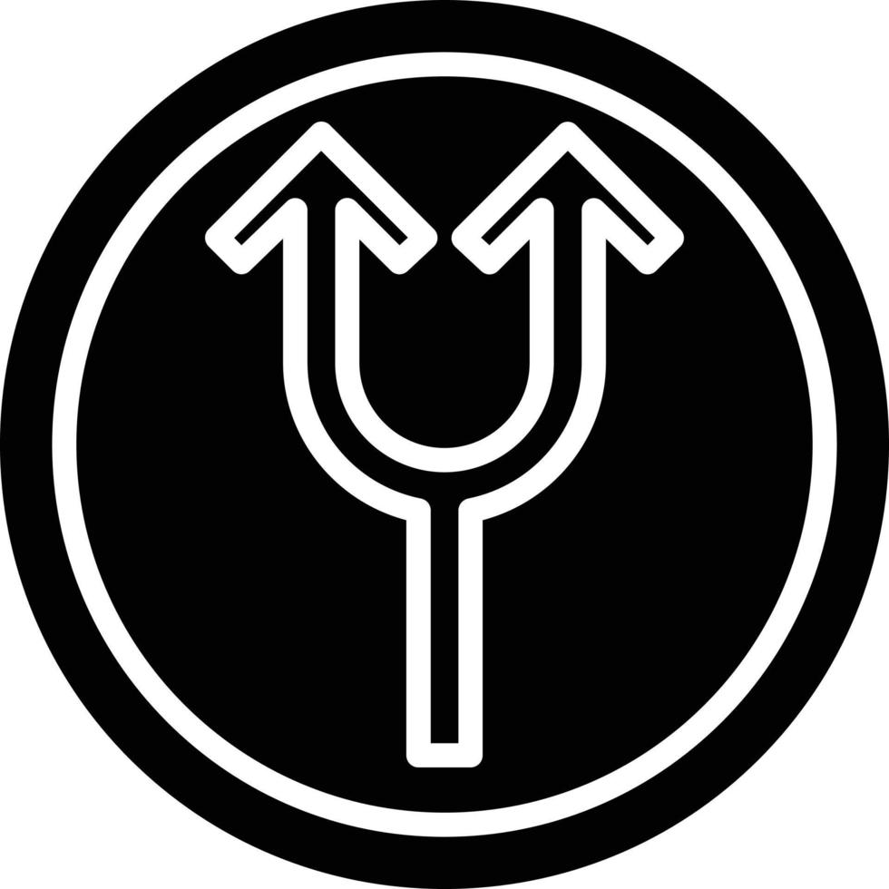 Split Arrow Glyph Icon vector