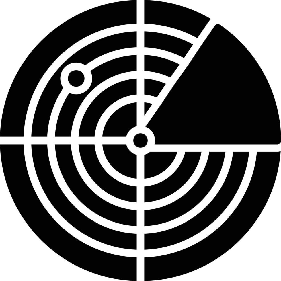 Radar Glyph Icon vector