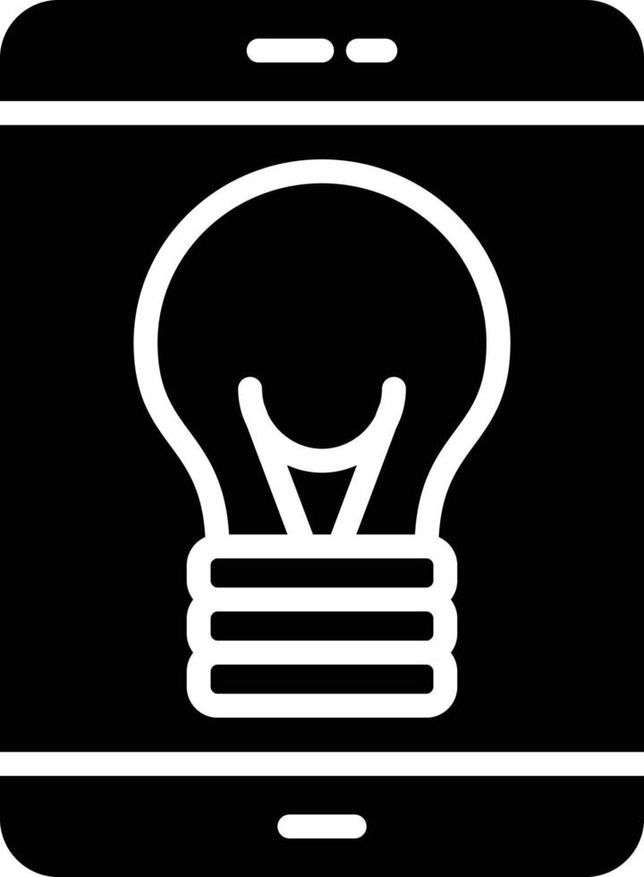 Light Bulb Glyph Icon vector