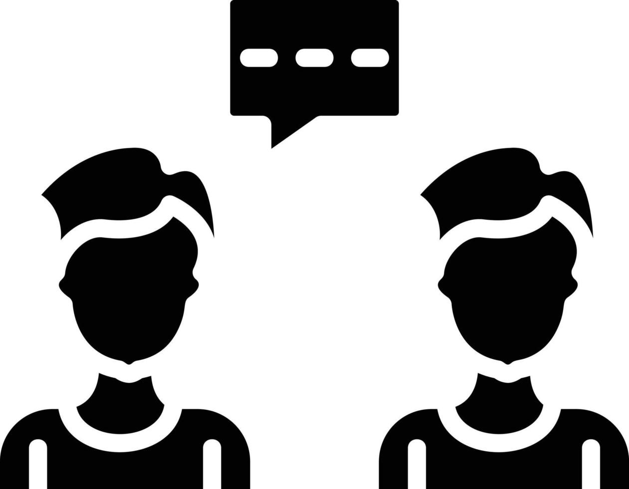 Conversation Glyph Icon vector