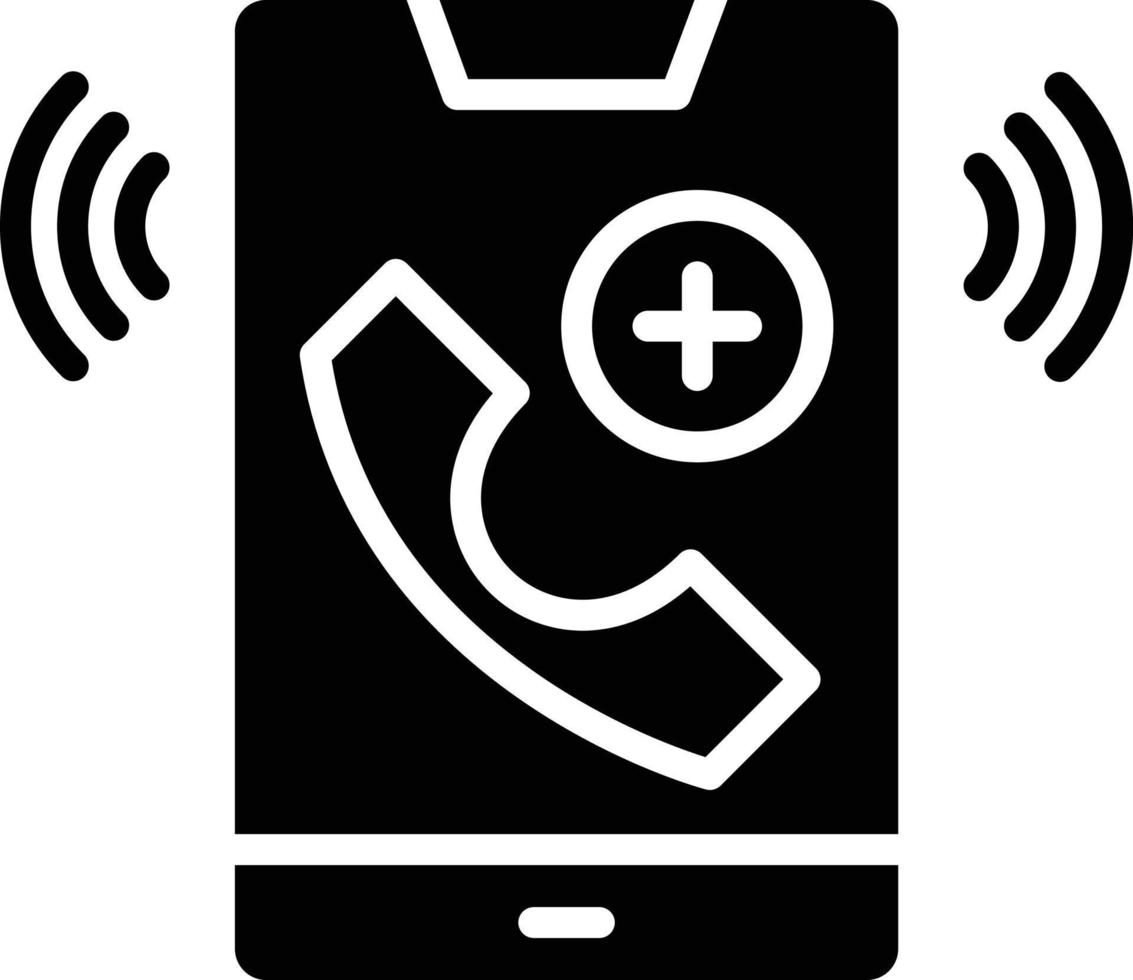 Emergency Call Glyph Icon vector