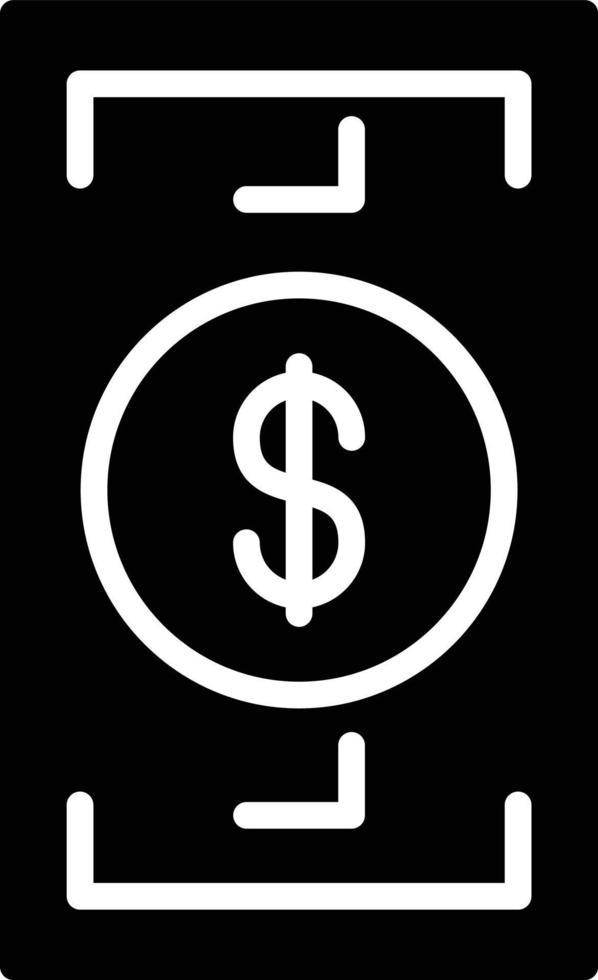 Money Glyph Icon vector