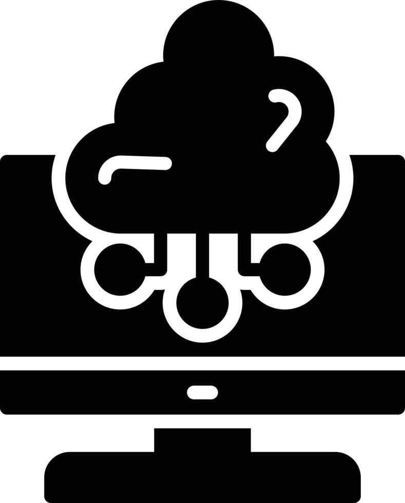 Cloud Computing  Glyph Icon vector