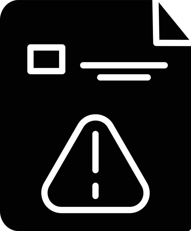 Error Glyph Icon vector