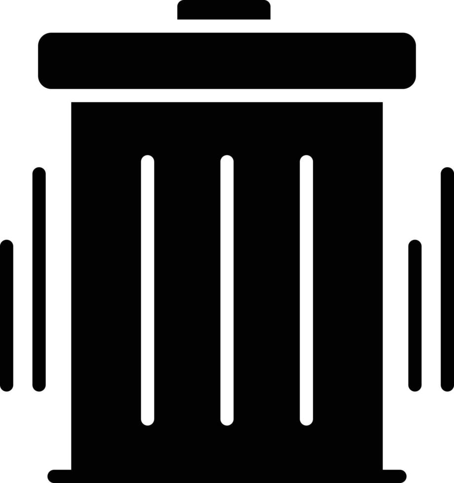 icono de glifo de papelera de reciclaje vector