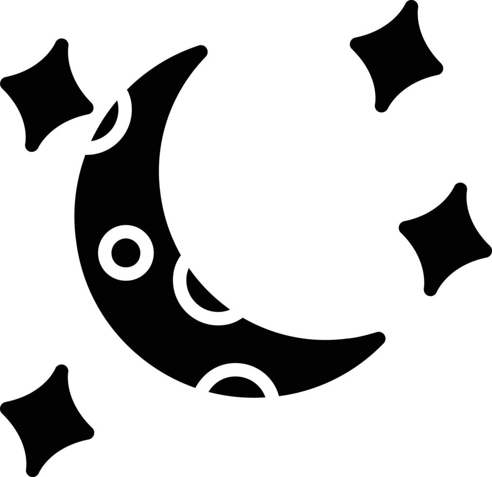 Moon Glyph Icon vector