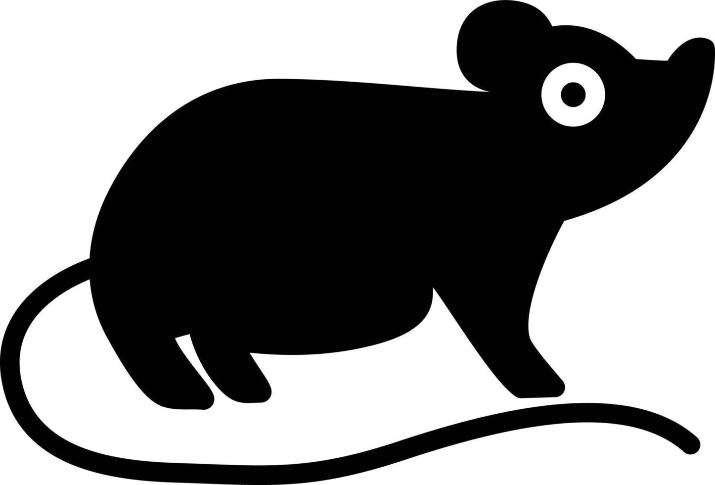 icono de glifo de ratón vector