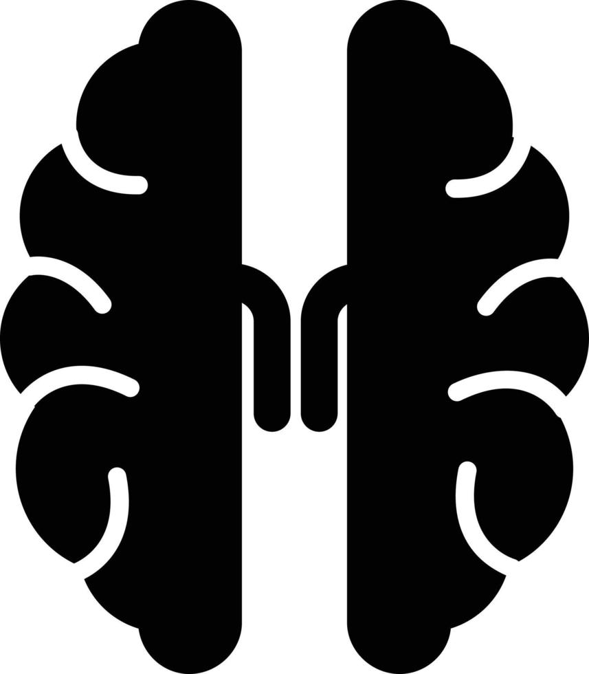 Brain Glyph Icon vector