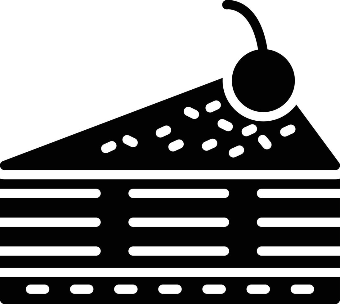 Cake Slice Glyph Icon vector
