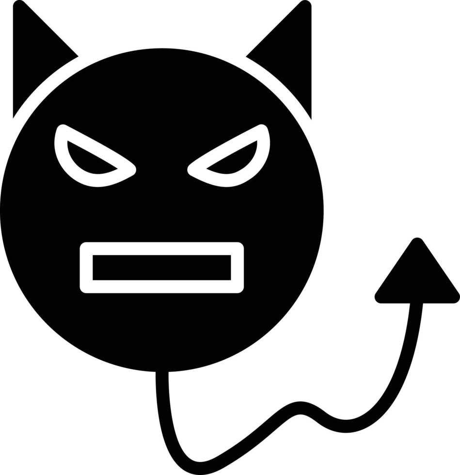 Devil Glyph Icon vector