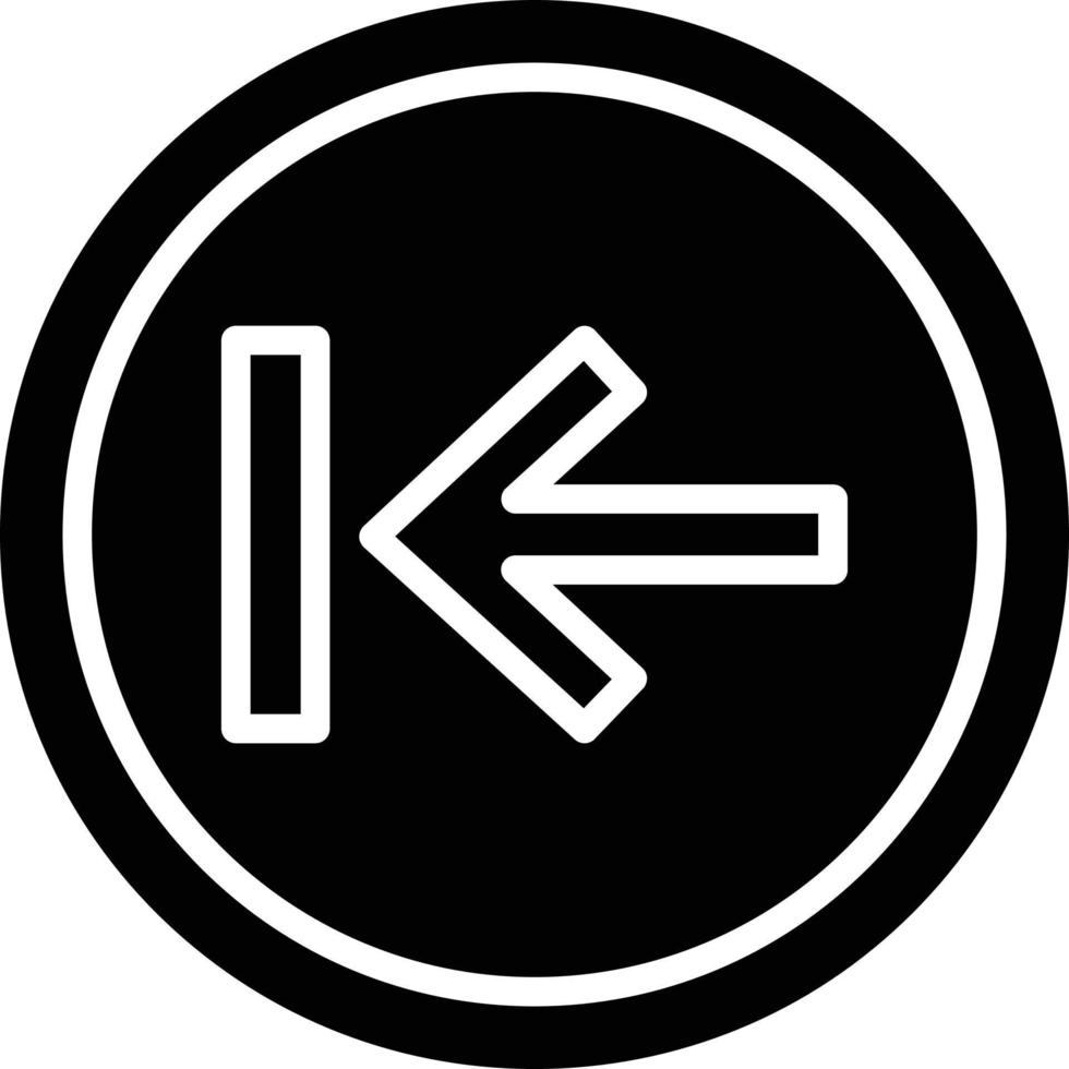 Left Arrow Glyph Icon vector