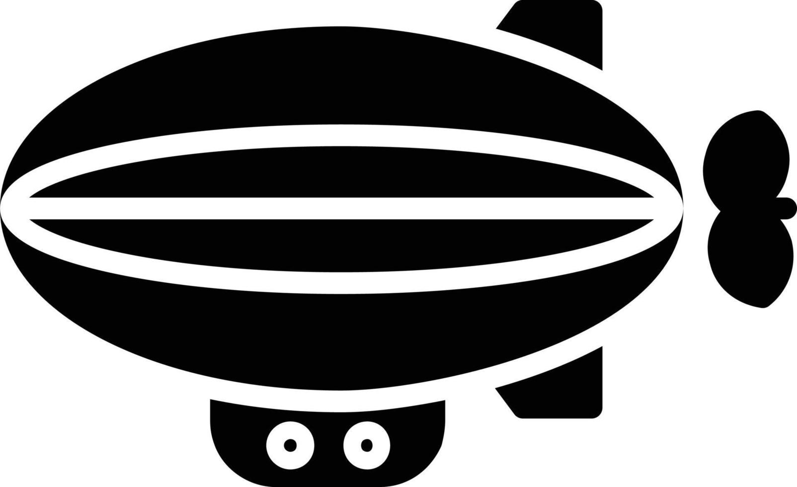 Zeppelin Glyph Icon vector