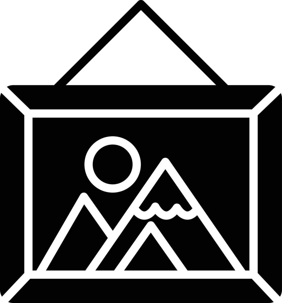 Photo Gallery Glyph Icon vector