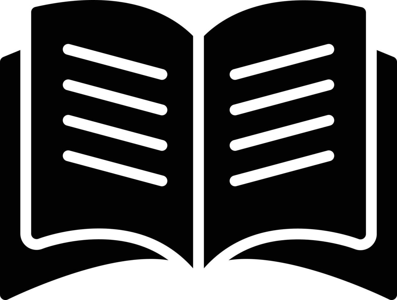 icono de glifo de libro abierto vector