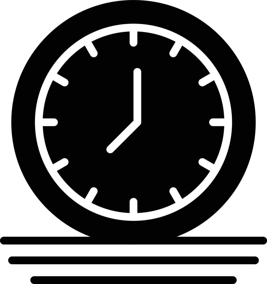 Clock Glyph Icon vector