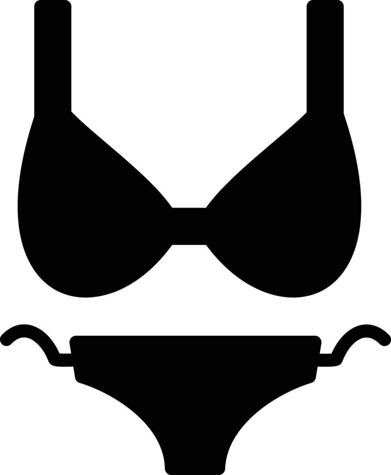 Bikini Glyph Icon vector