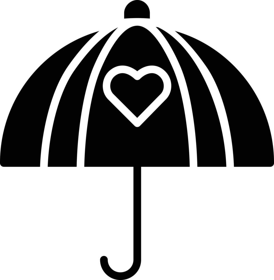 Umbrella Glyph Icon vector