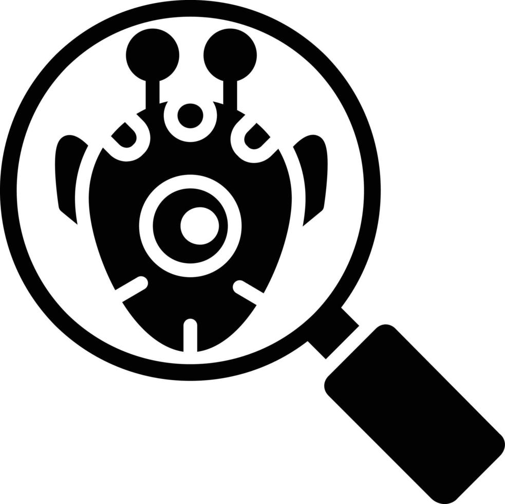Alien Research Glyph Icon vector