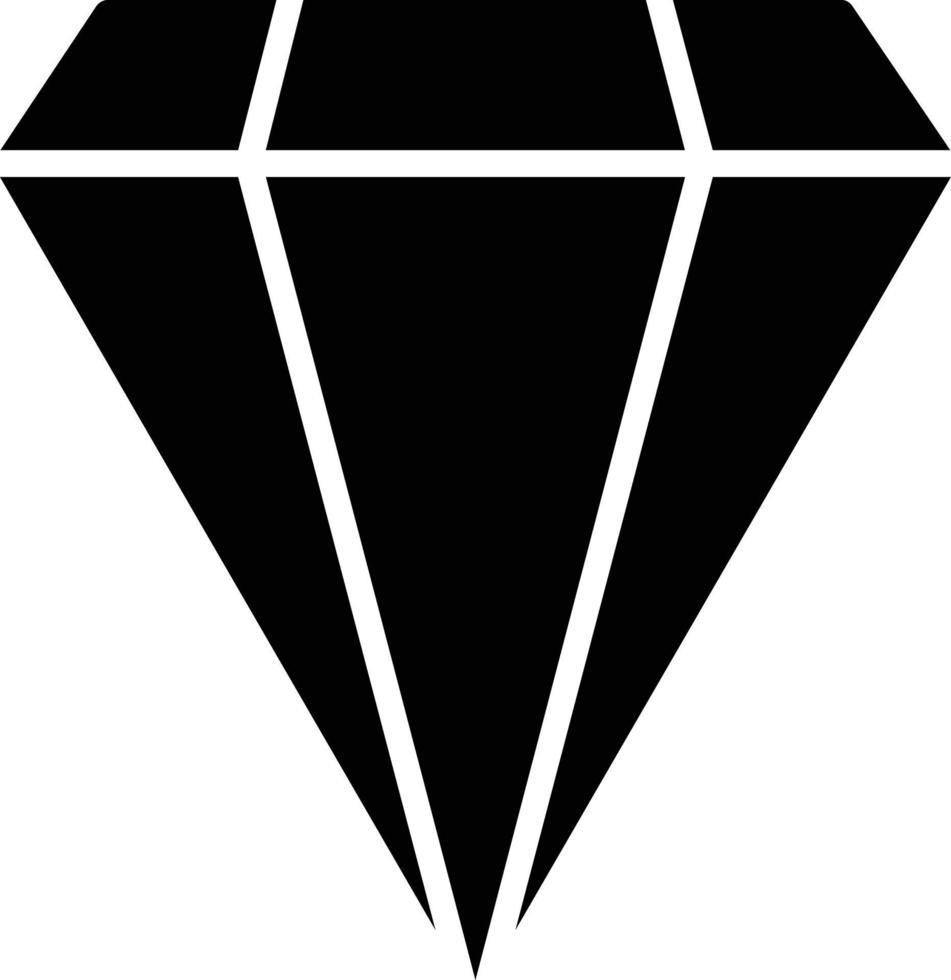 icono de glifo de diamante vector