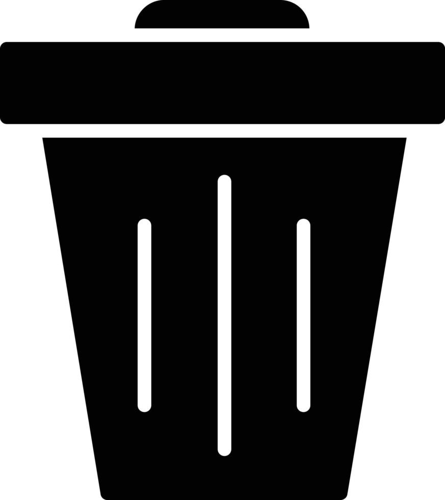 icono de glifo de basura vector