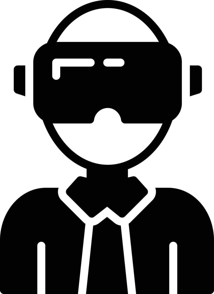 Virtual Reality Glyph Icon vector