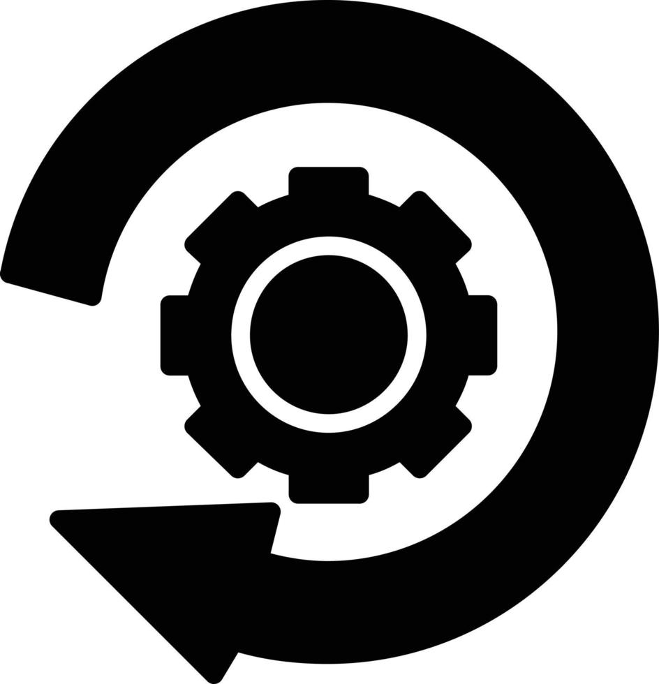 Reverse Engineering Glyph Icon vector