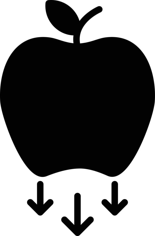 icono de glifo de manzana vector