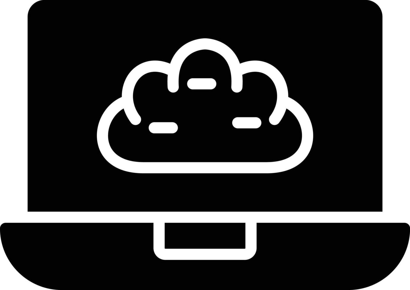 Cloud Glyph Icon vector