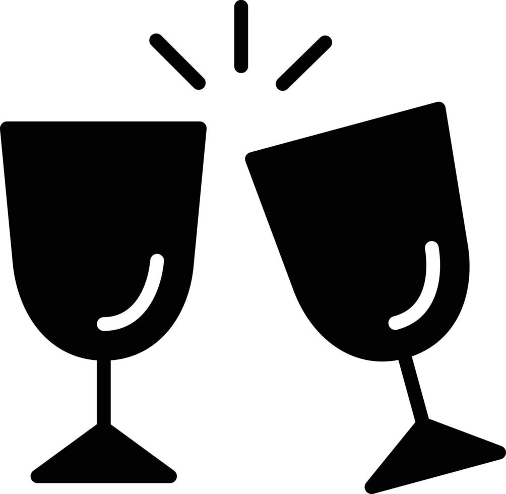 Cheers Glyph Icon vector