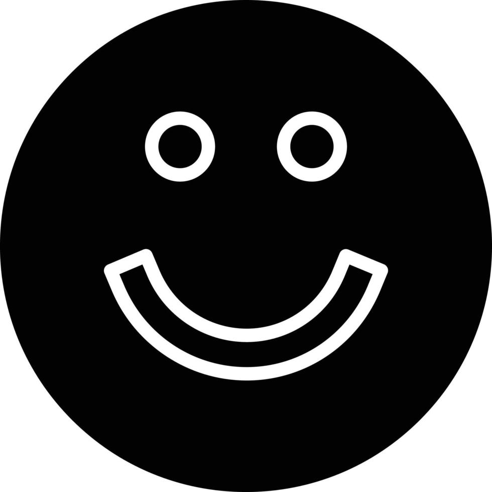 Smile Glyph Icon vector