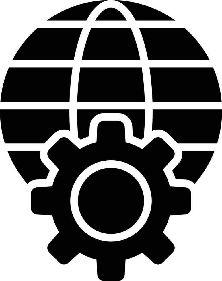 Global Process Glyph Icon vector