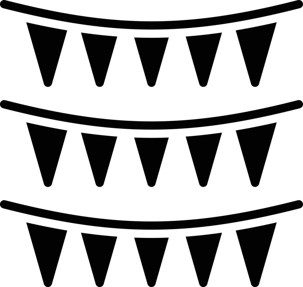 Bunting Glyph Icon vector