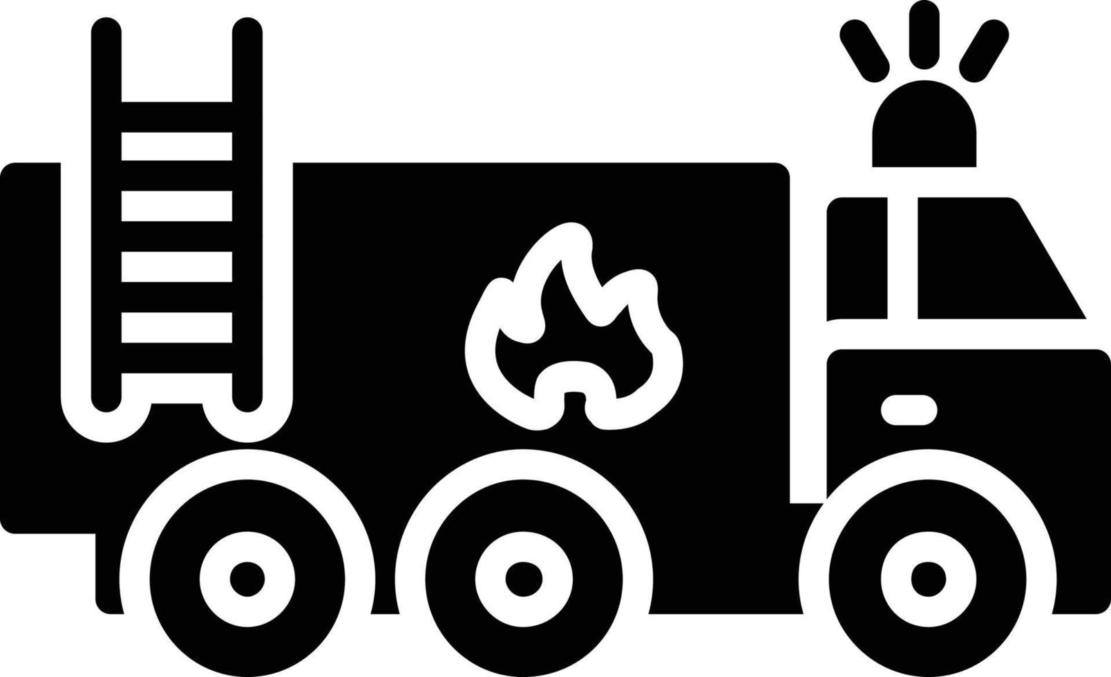 Fire Truck Glyph Icon vector