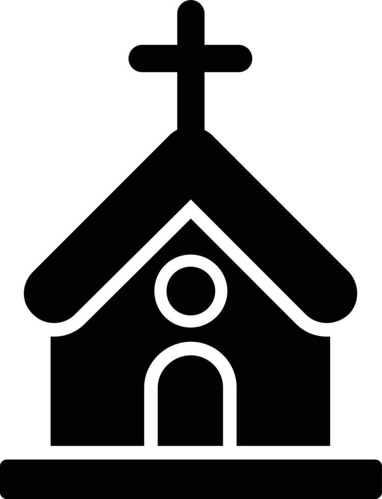 Church Glyph Icon vector