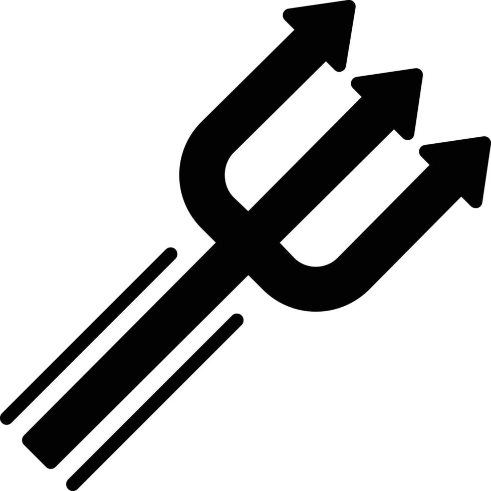 Trident Glyph Icon vector