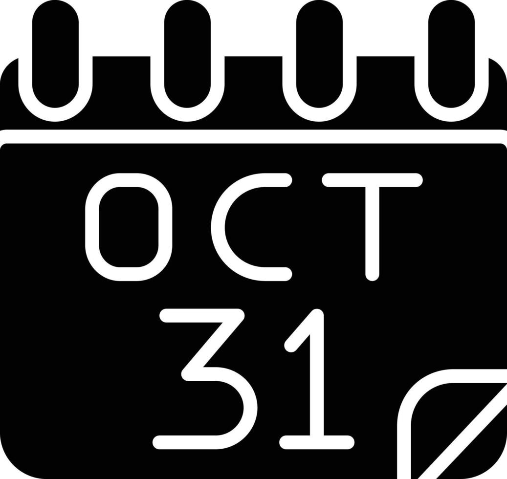 October 31st Glyph Icon vector