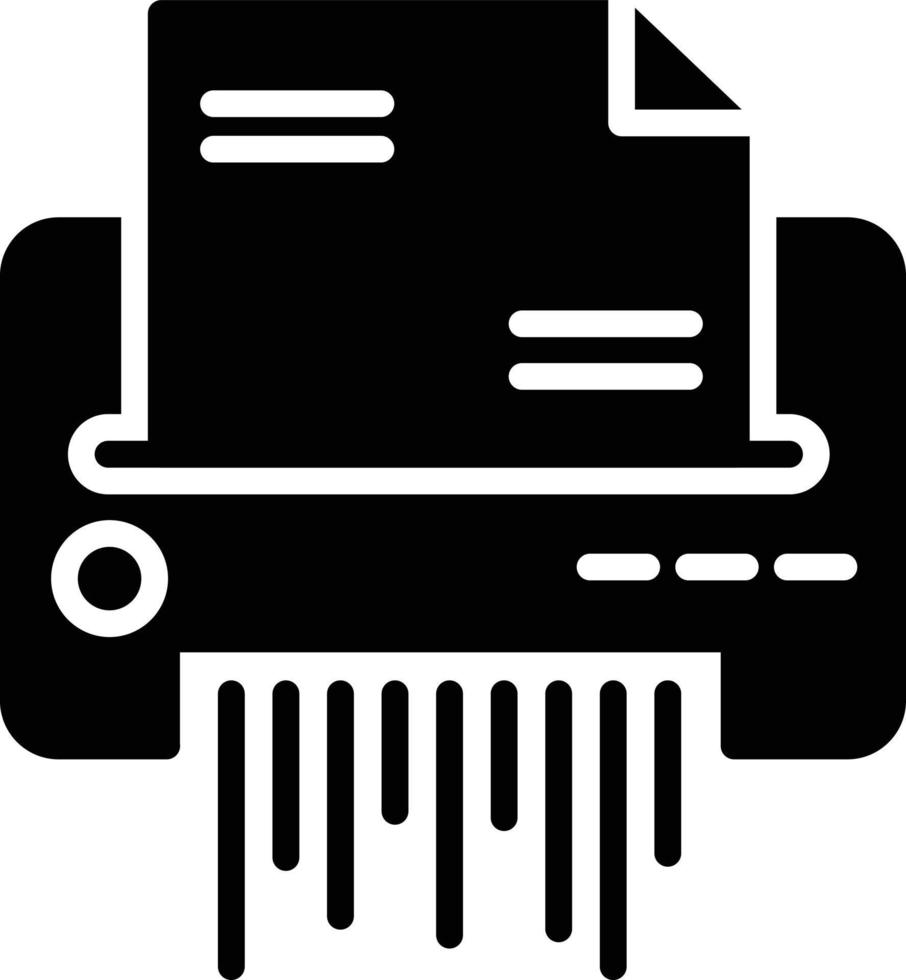 Shredder Glyph Icon vector