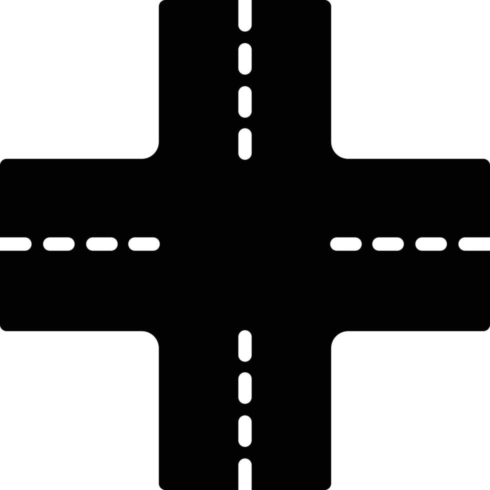 Crossroad Glyph Icon vector