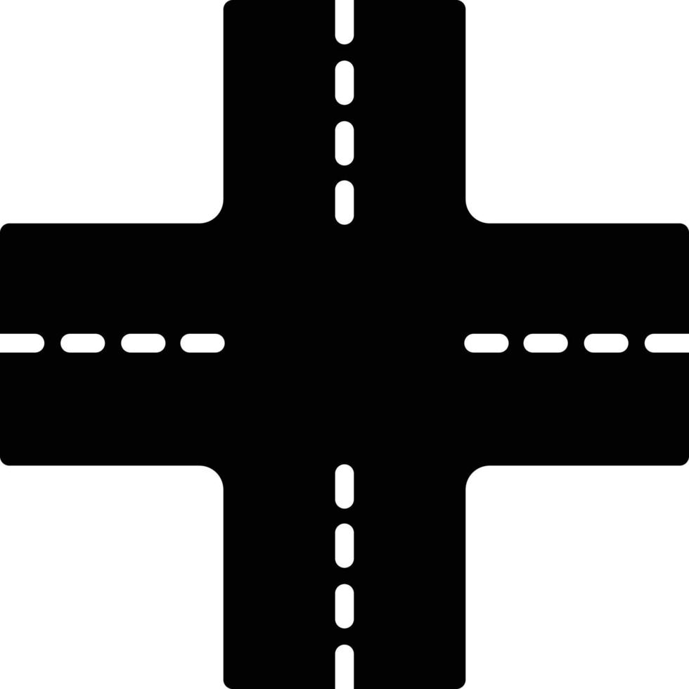 Crossroad Glyph Icon vector
