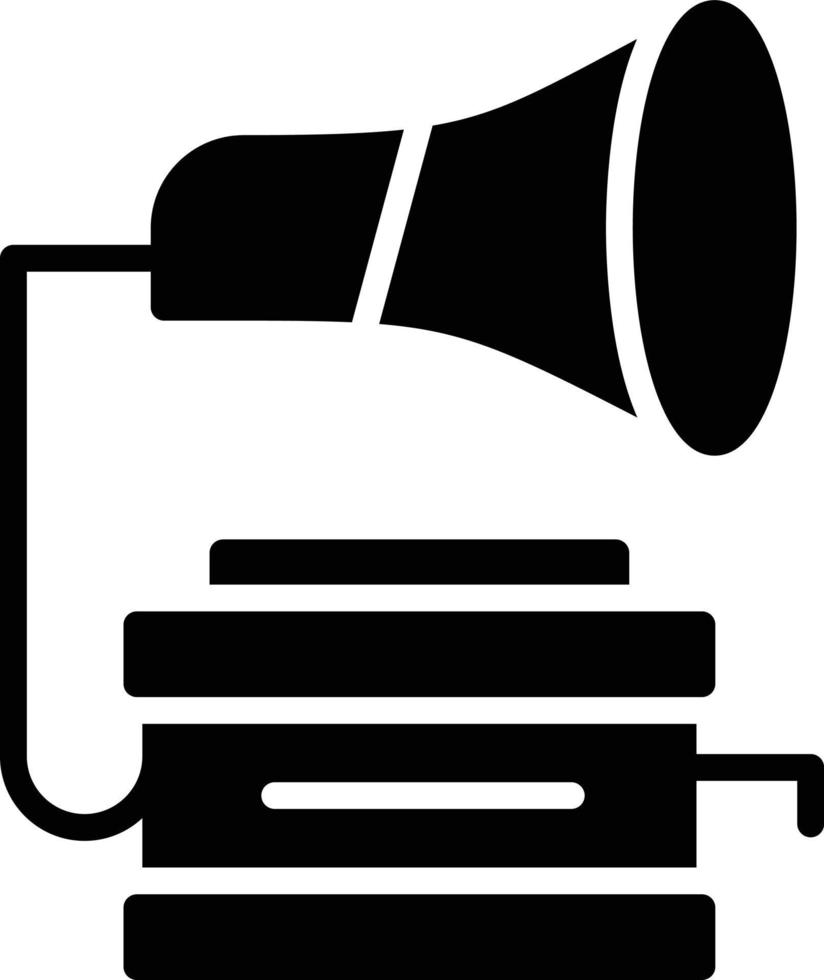 Phonograph Glyph Icon vector