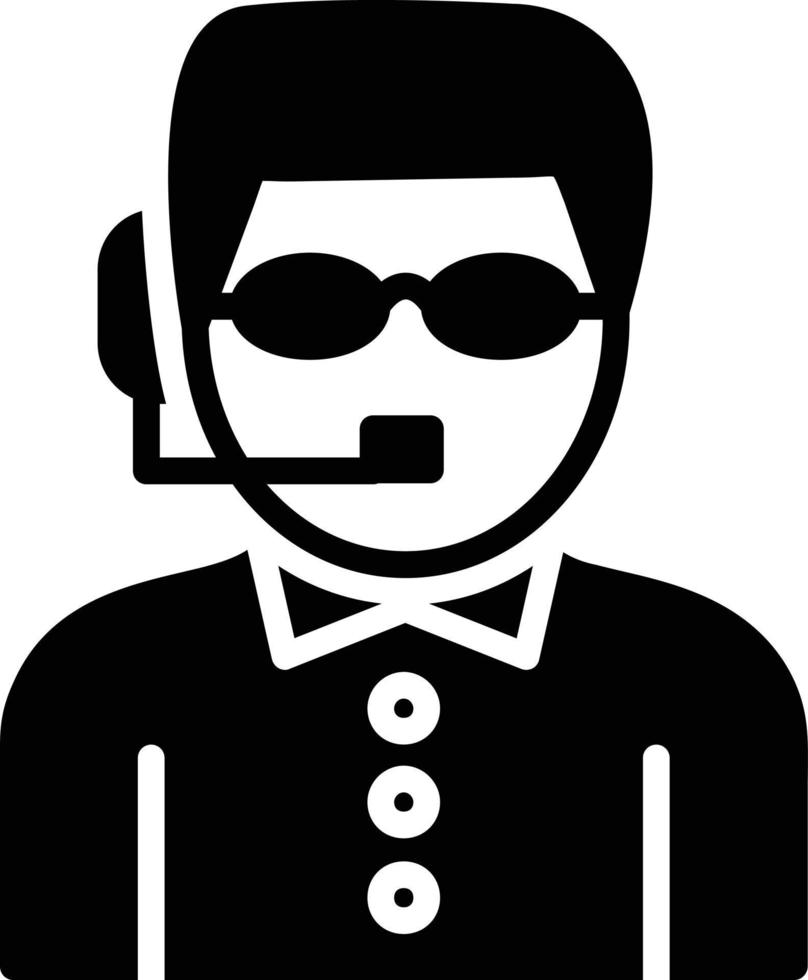 Commentator Glyph Icon vector