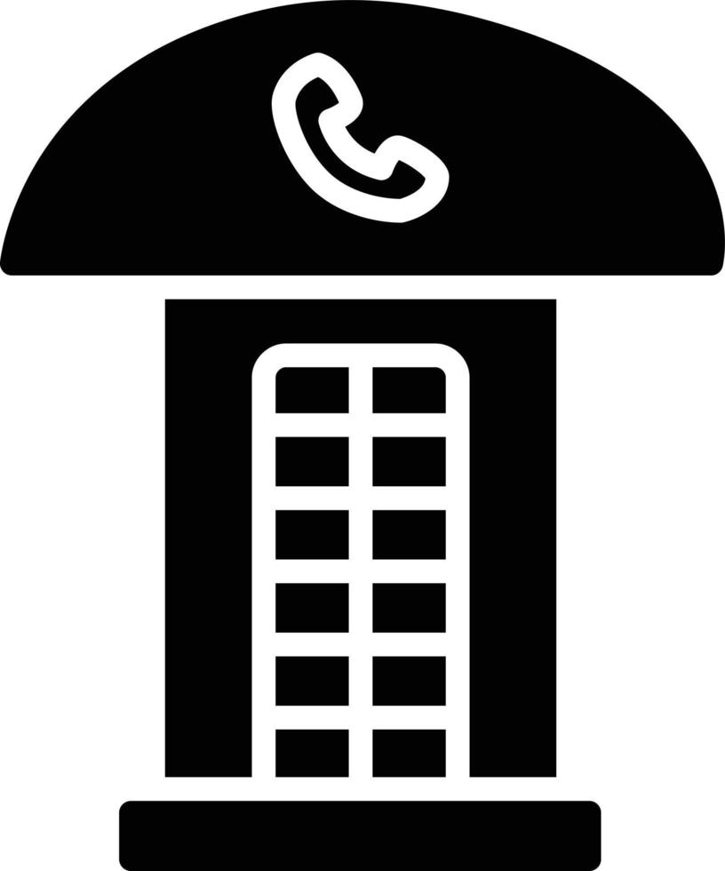 Phone Booth Glyph Icon vector