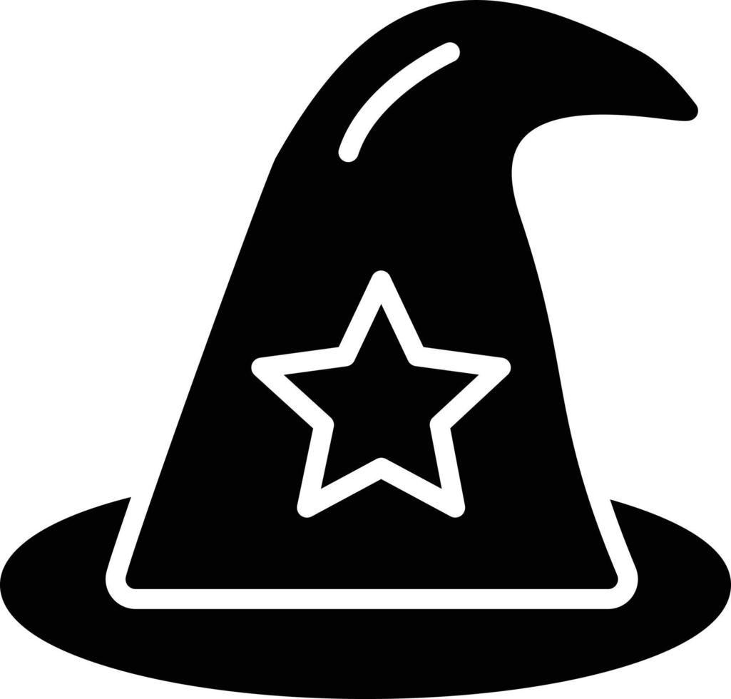 Witch Hat Glyph Icon vector