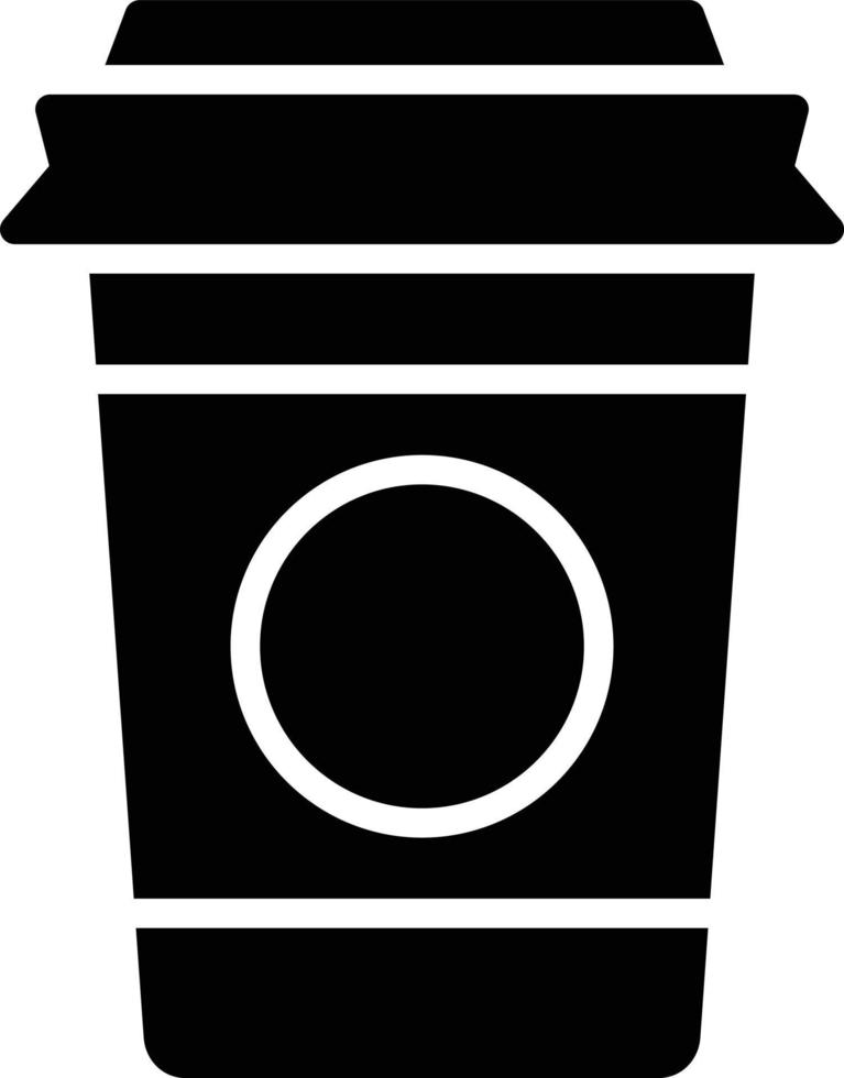 Plastic Cup Glyph Icon vector