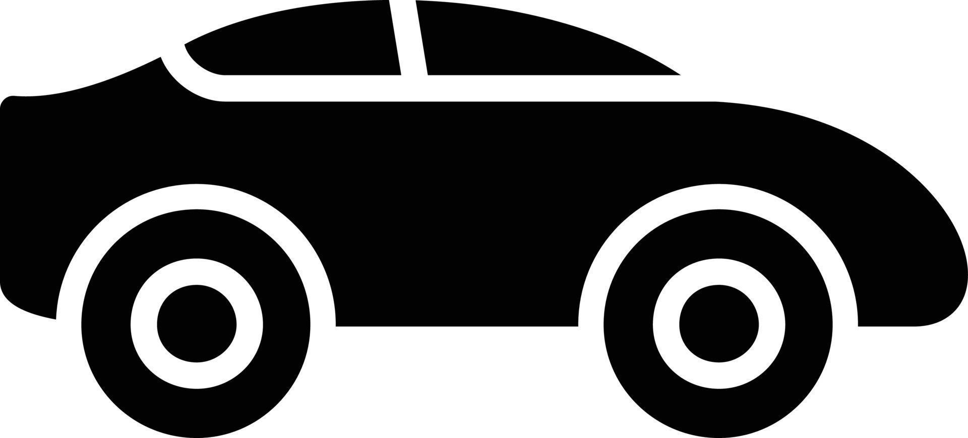 icono de glifo de coche vector