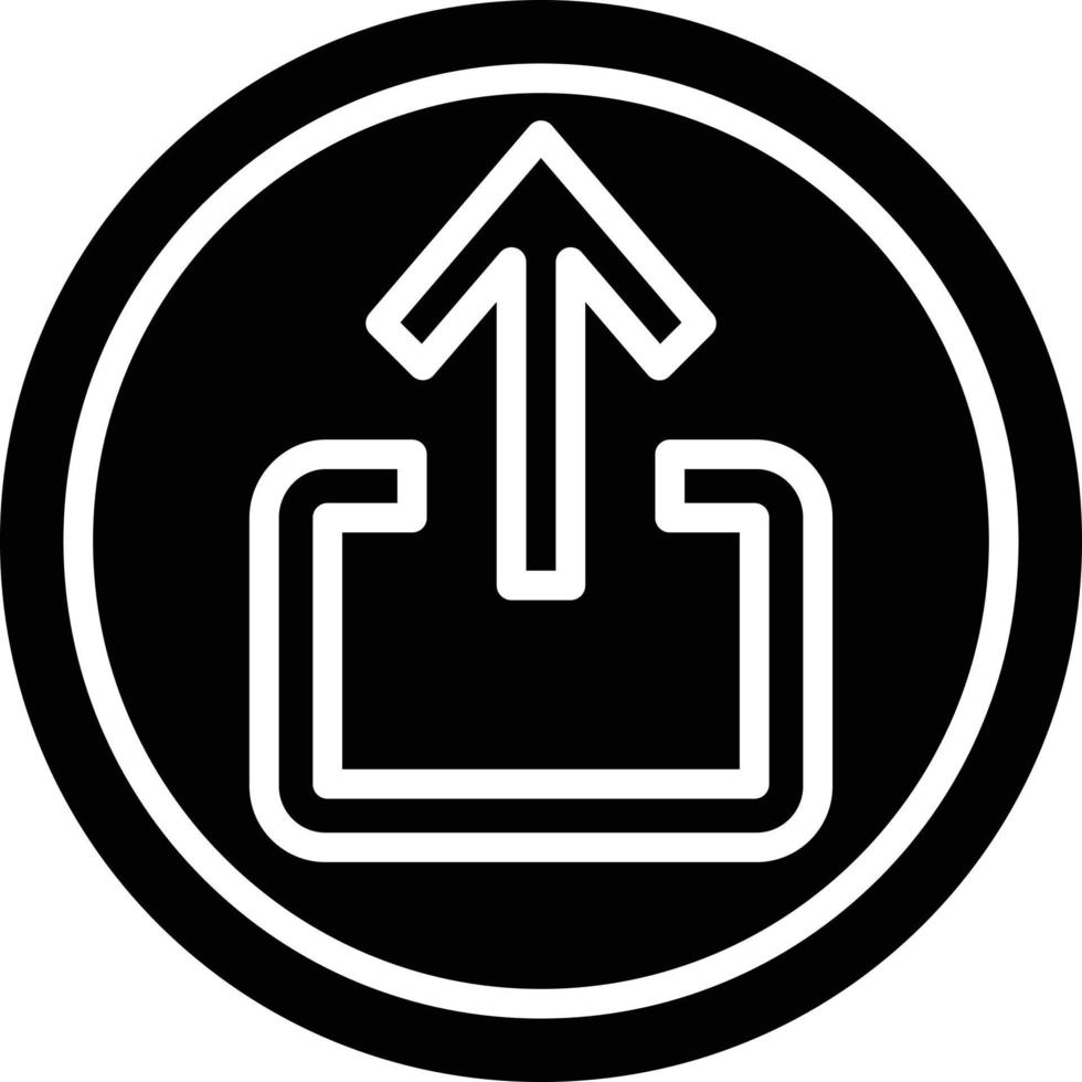 Upload Arrow Glyph Icon vector