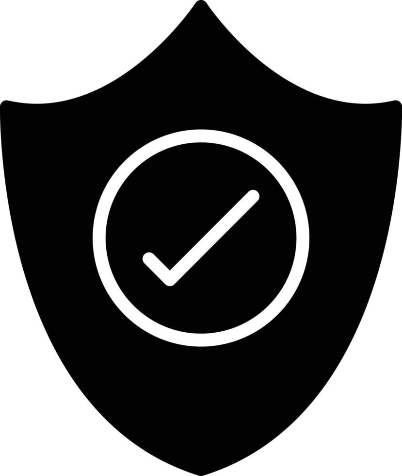 Sheild Glyph Icon vector